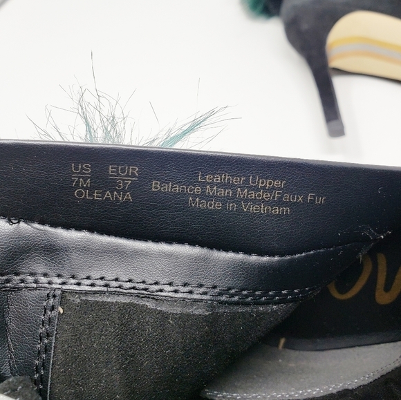 NWOT SAM EDELMAN Oleana suede booties with faux fur - Picture 6 of 8